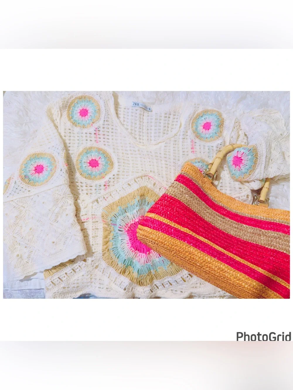 Zara Boho Crochet Top L NWOT